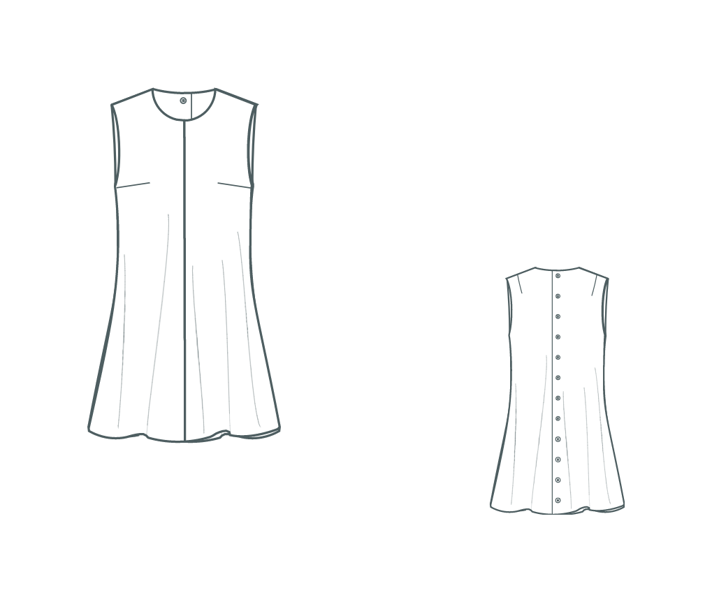 Digitales Schnittmuster für das Kleid Emīlija