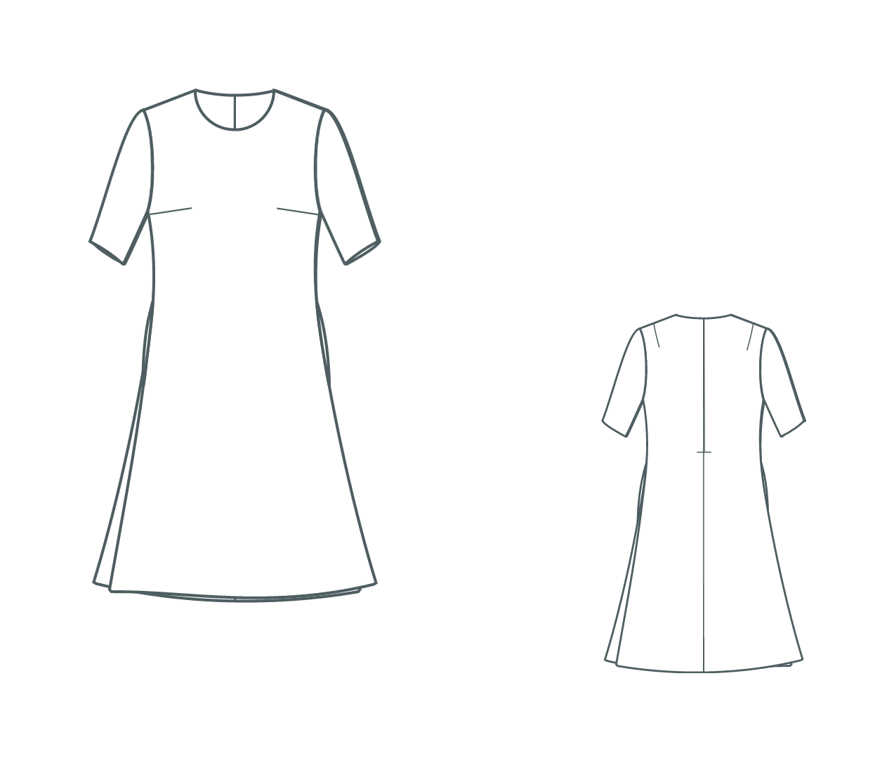 Digitales Schnittmuster für das Kleid Kerija (Plusgröße)