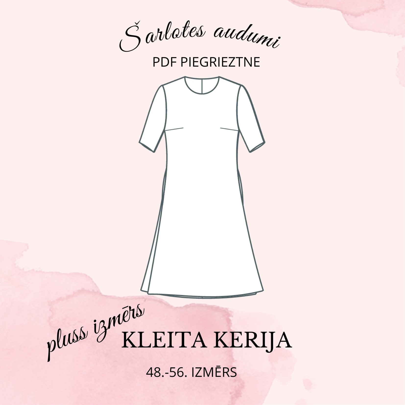 Digitales Schnittmuster-Kleid Kerija (Plusgröße)