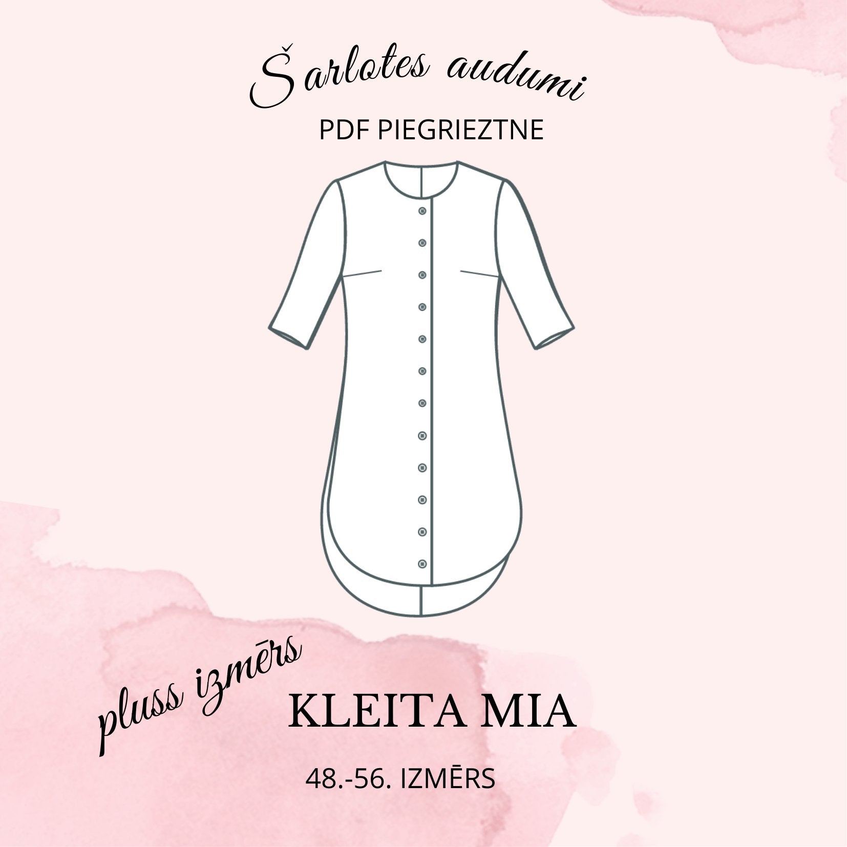 Patron numérique de robe MIA (grande taille)
