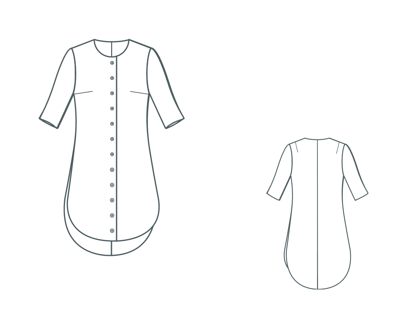 Patron numérique robe MIA (grandes tailles)