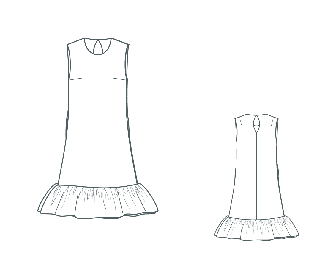 Digitale Schnittmuster-Kleid Sofija