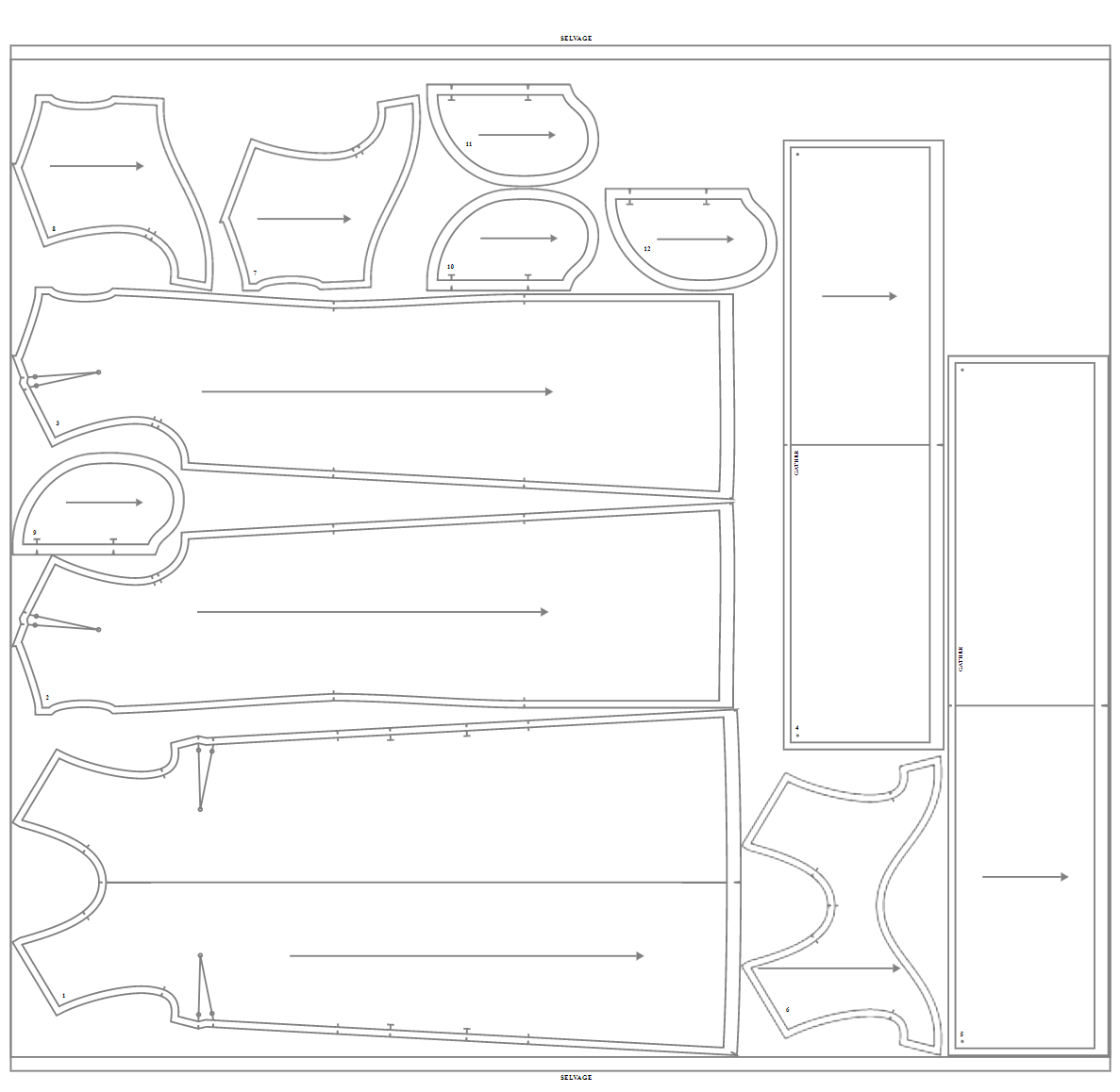 Digitale Schnittmuster-Kleid Sofija