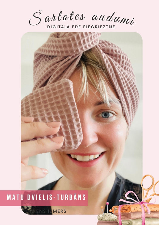 Digital hair towel turban pattern