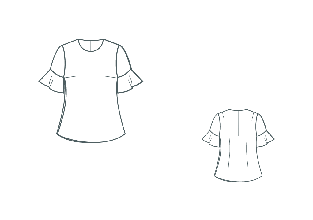 Patron numérique top-blouse Loreta