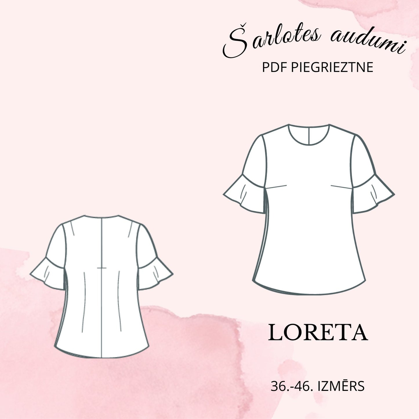 Patron numérique top-blouse Loreta