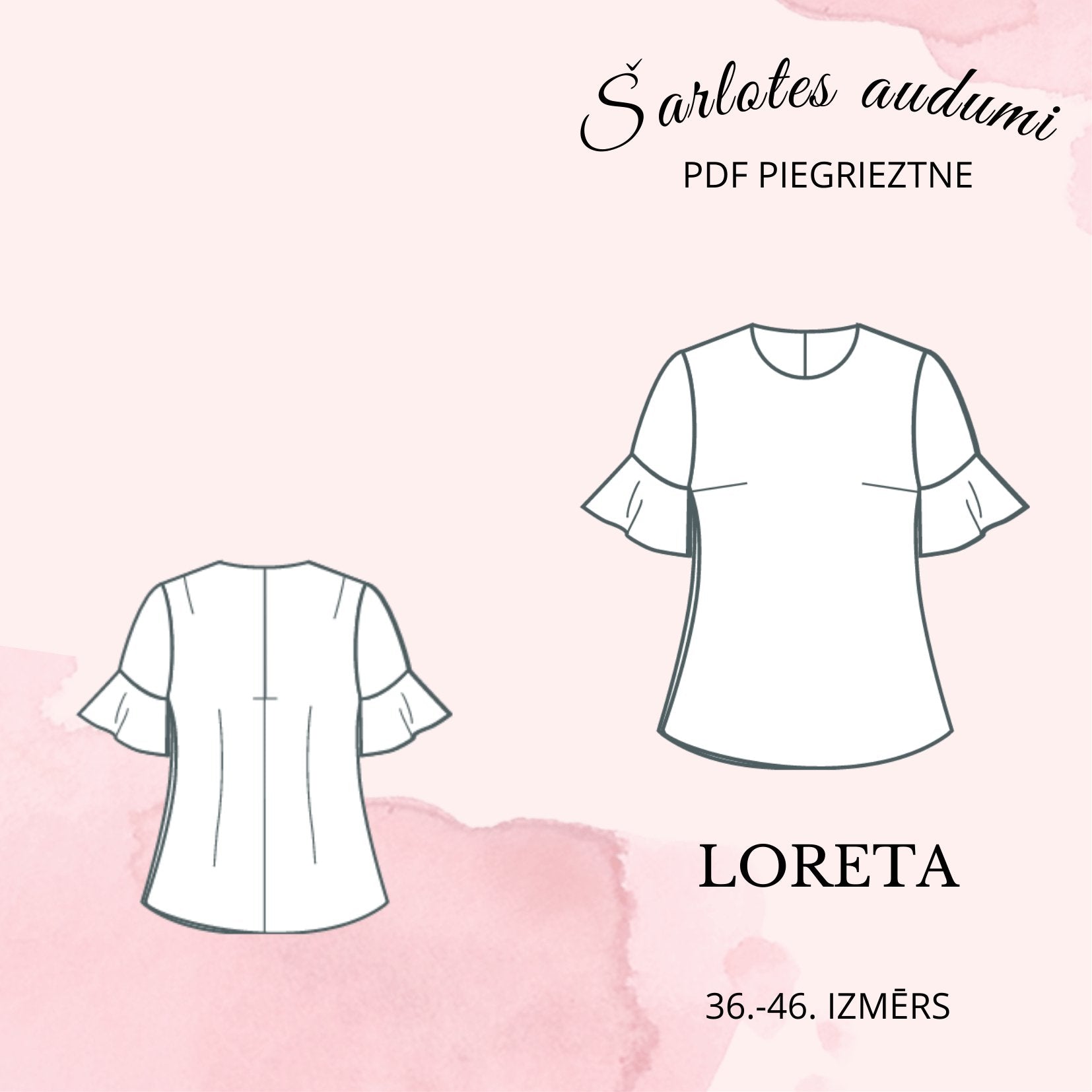 Patron numérique top-blouse Loreta