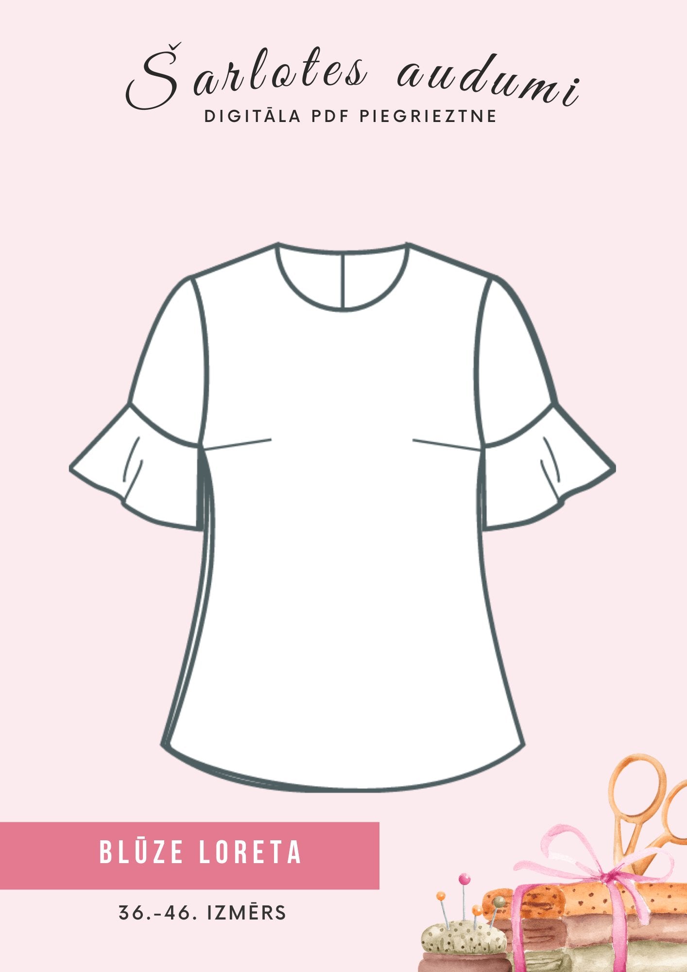 Patron numérique top-blouse Loreta