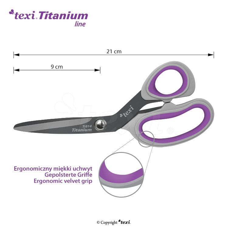 Ciseaux de tailleur TEXI TITANIUM (21 cm)