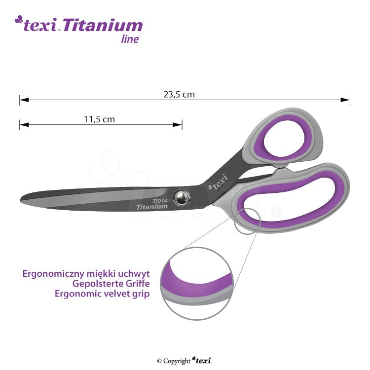 Schneiderschere TEXI TITANIUM (23,5 cm)