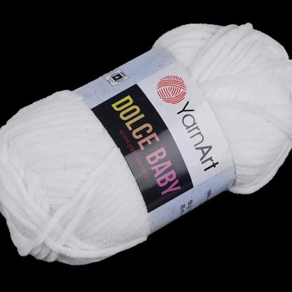 Dzija Yarn Art Dolce Baby Zephyr yarn - white 85m 50g #741