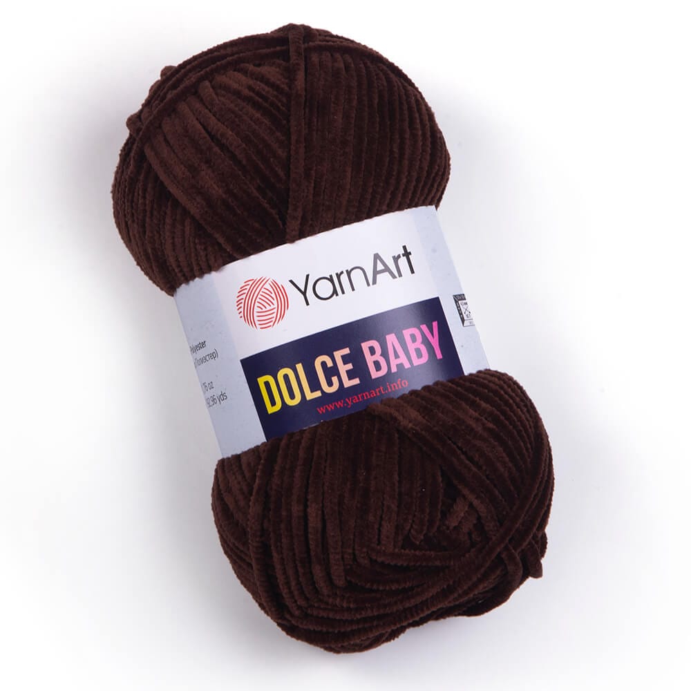 Yarn Art Dolce Baby-Zephyr yarn, brown 85m 50g #775