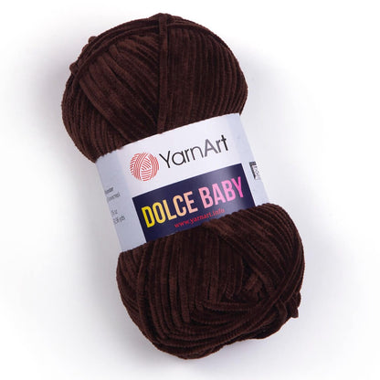 Yarn Art Dolce Baby-Zephyr yarn, brown 85m 50g #775
