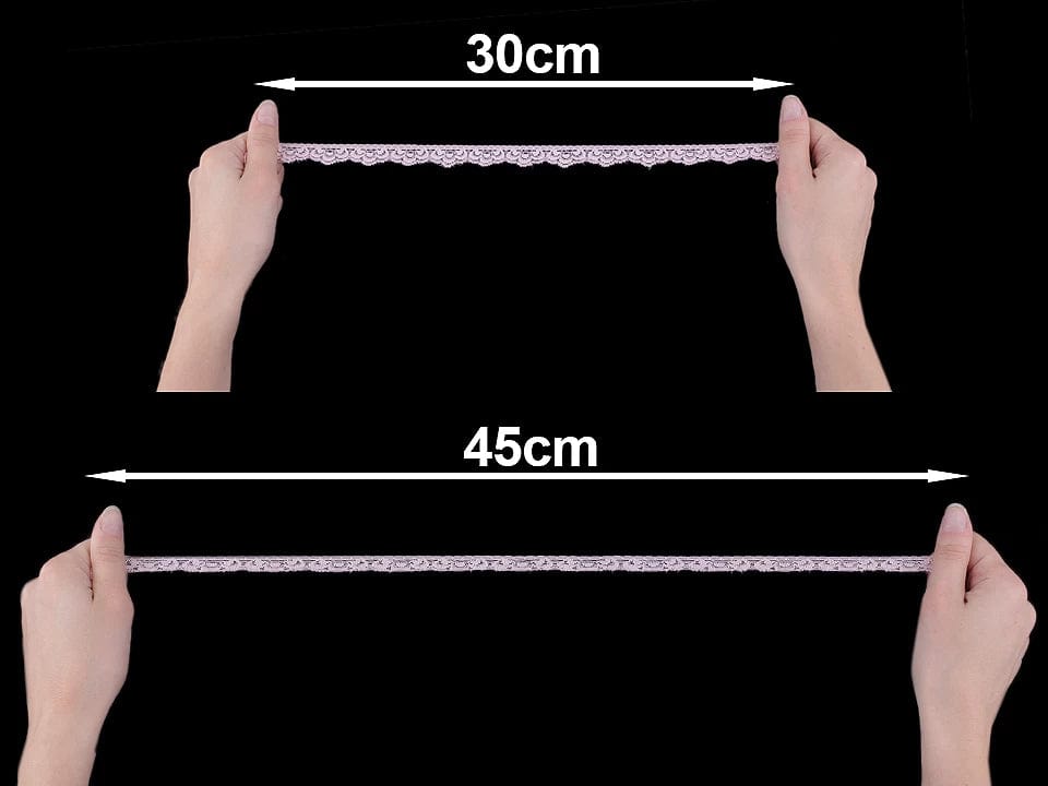 Dentelle élastique en polyamide-1,6 cm noire