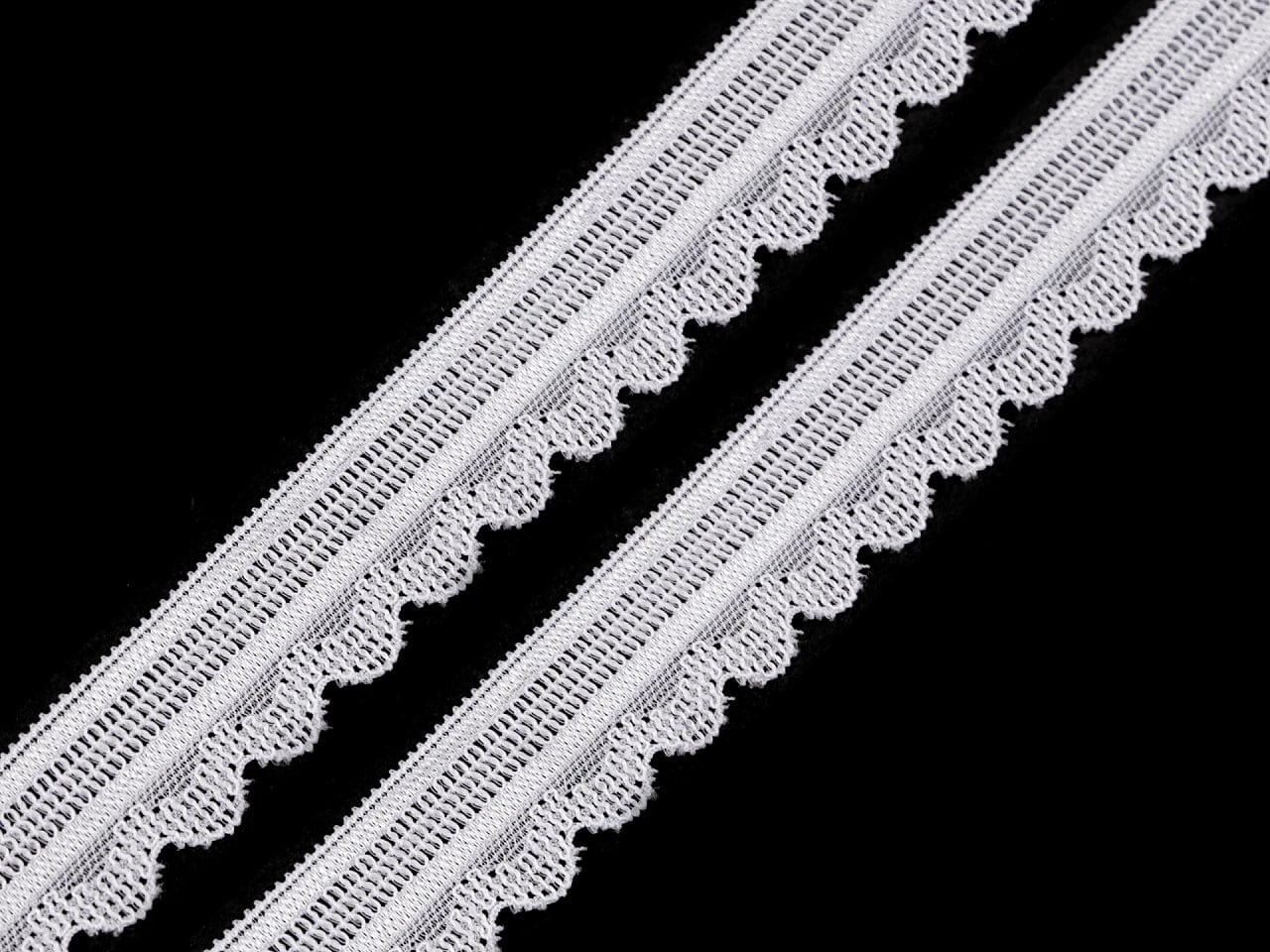 Elastische Polyamidspitze-2,5 cm weiß