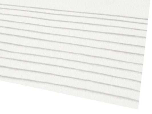 Feuille de feutre, 1 mm, 20x30 cm, blanche