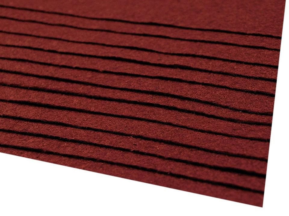 Filzplatte, 1 mm, 20x30cm-Bordeaux