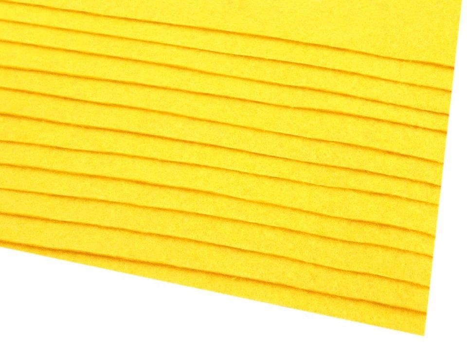 Feuille de feutre, 1 mm, 20x30 cm, jaune