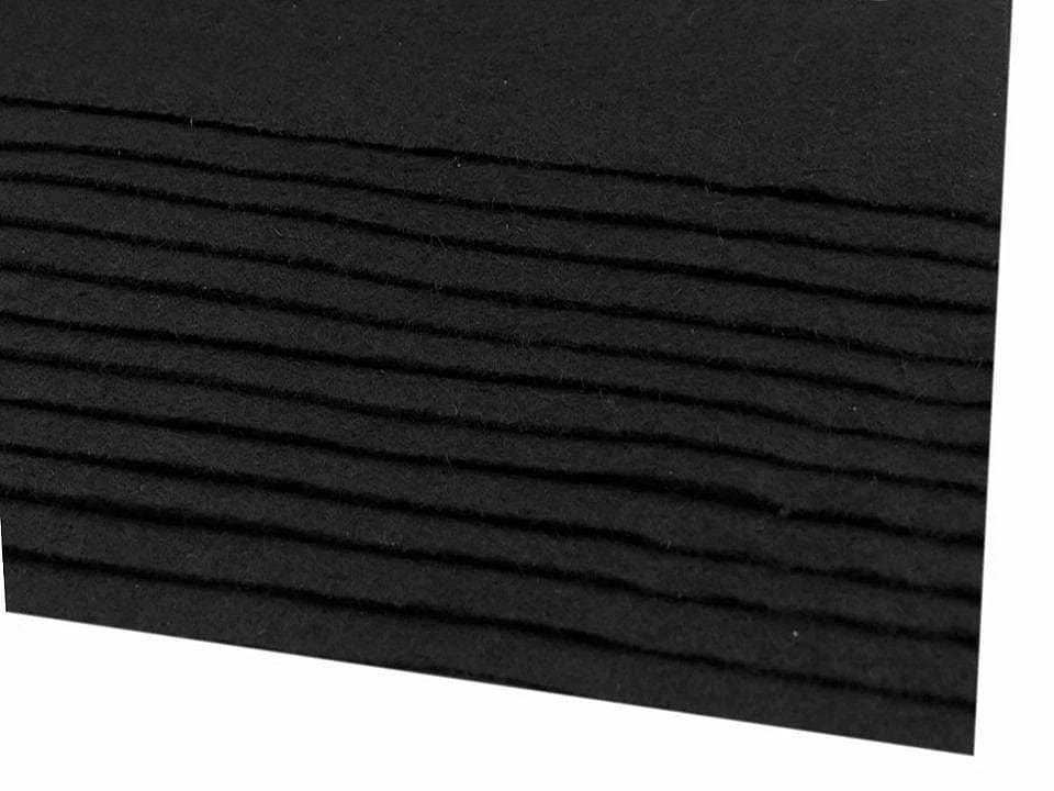 Feuille de feutre, 1 mm, 20x30 cm, noire
