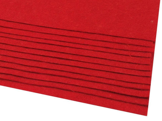 Feuille de feutre, 1 mm, 20x30 cm - rouge
