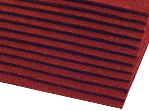 felt sheet, 3 mm, 20x30cm-burgundy