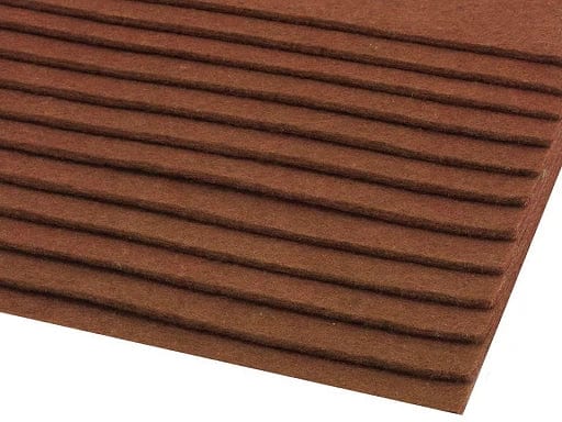 felt sheet, 3 mm, 20x30cm-brown