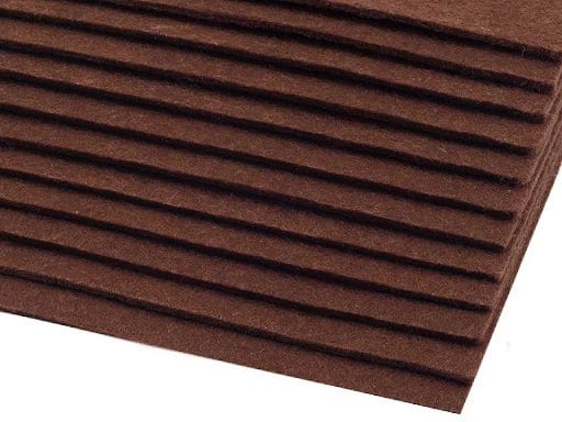 Filzplatte, 3 mm, 20x30 cm, braun