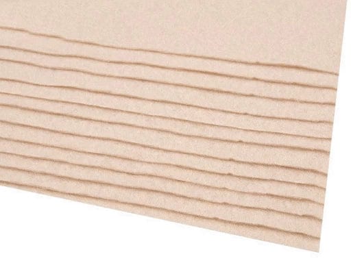 felt sheet, 3 mm, 20x30cm - airy powder