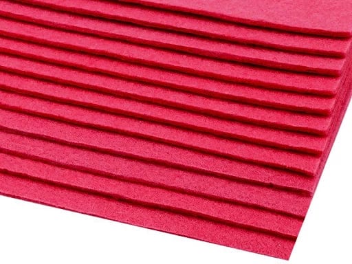 felt sheet, 3 mm, 20x30cm, bright coral pink