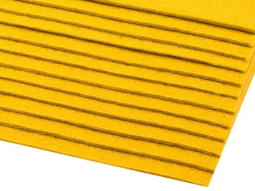 felt sheet, 3 mm, 20x30cm-honey yellow