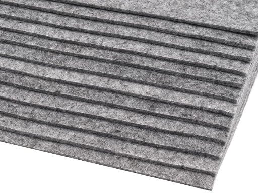felt sheet, 3 mm, 20x30cm-gray