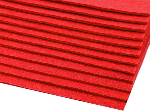 felt sheet, 3 mm, 20x30cm-red