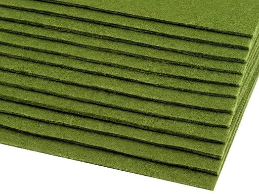 felt sheet, 3 mm, 20x30cm-moss green