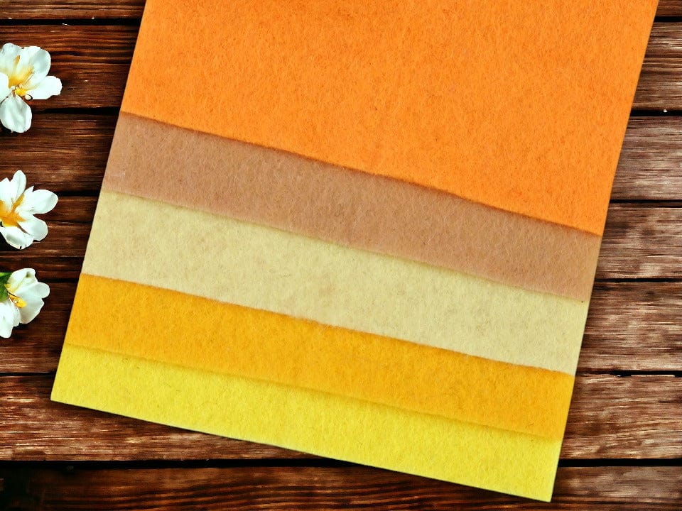 Rouleau de feutre, tons orange