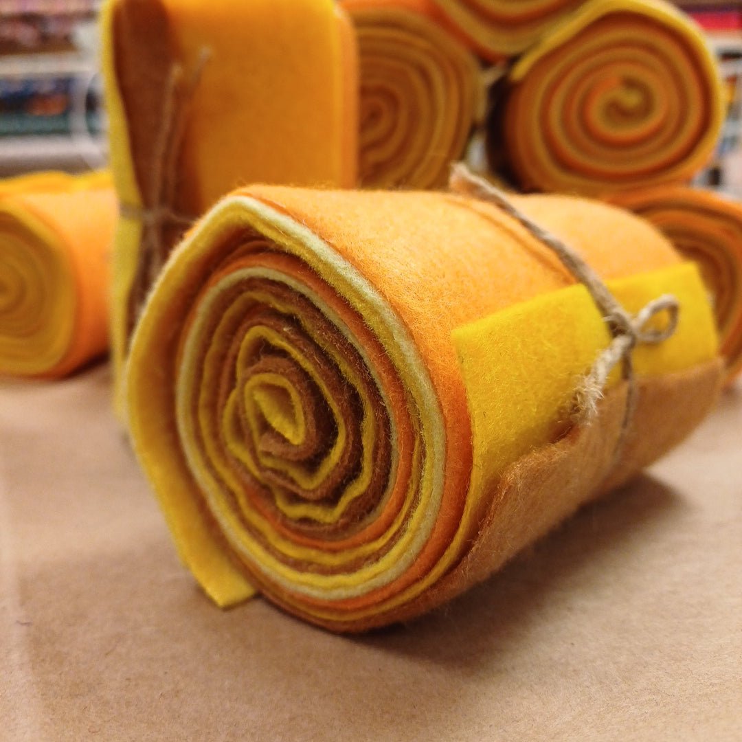 Rouleau de feutre, tons orange