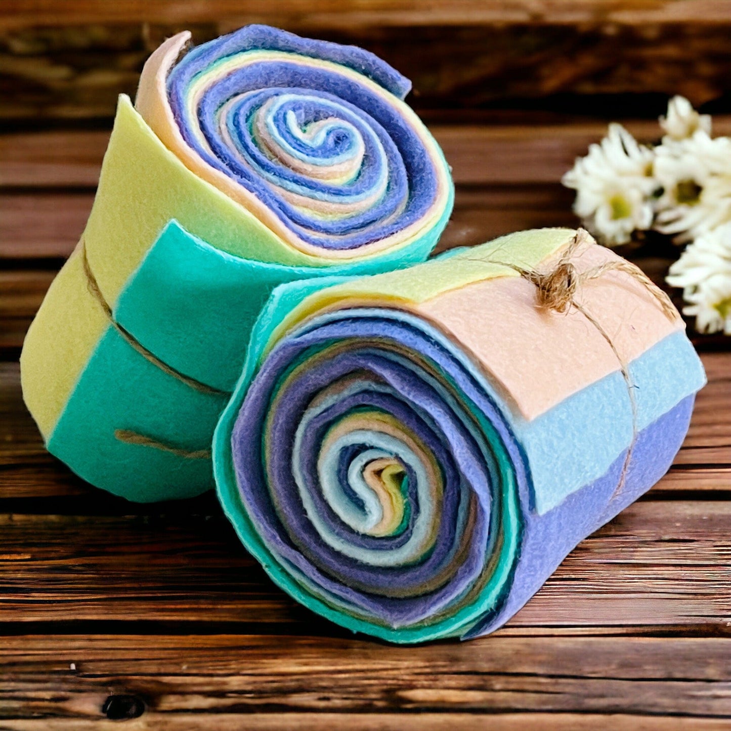 Pastels en feutre en rouleau