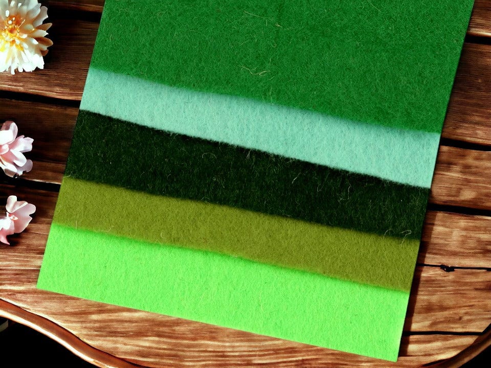 Rouleau de feutre - tons verts