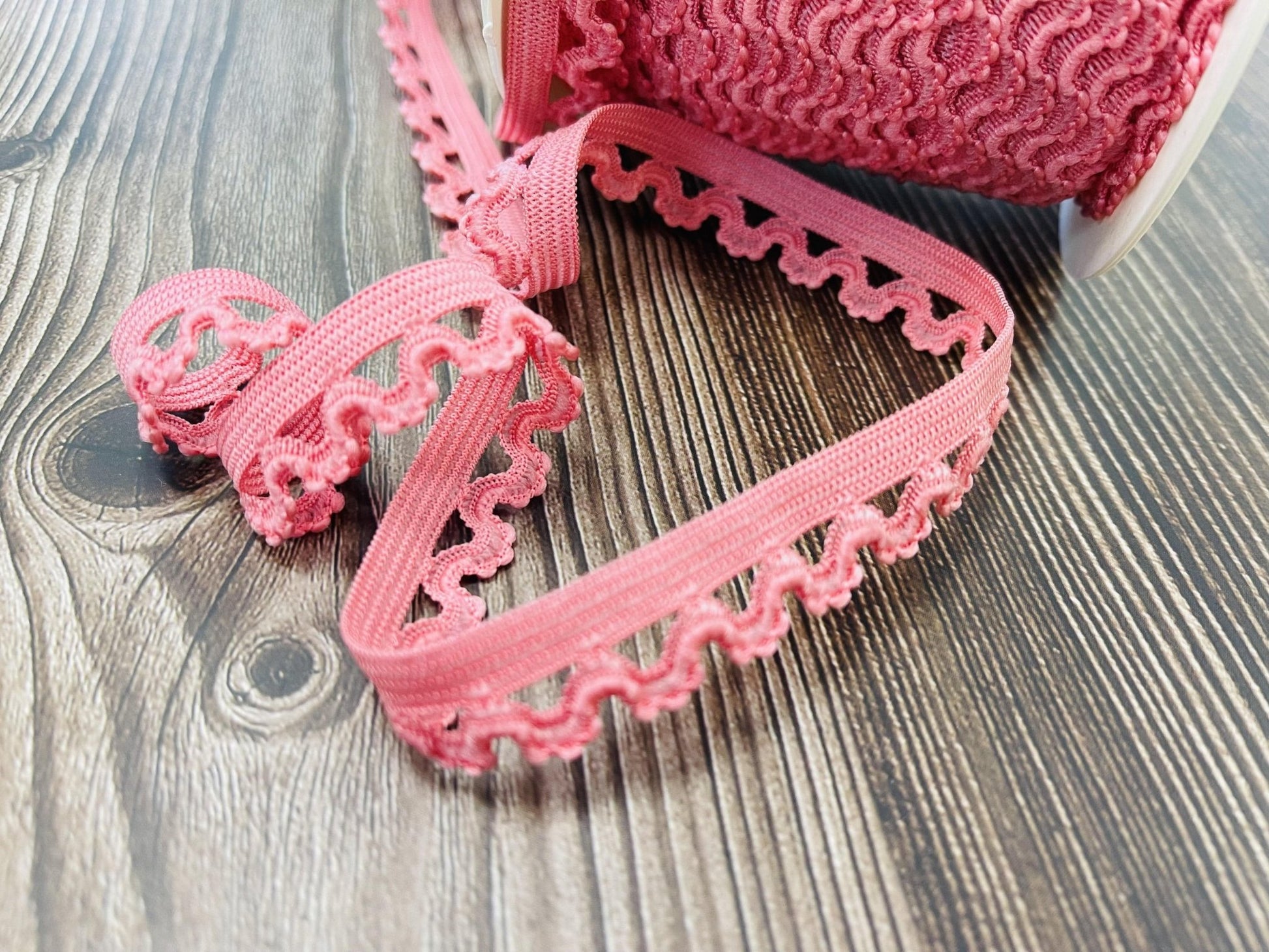 Elastic lace - 1.6 cm old rose
