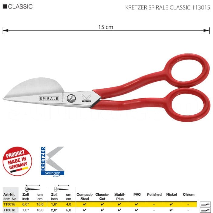 Ciseaux de broderie 15 cm