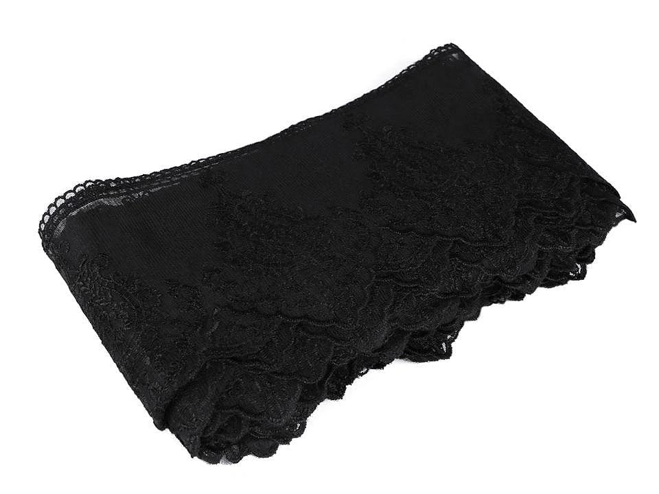 bestickte Spitze – 15 cm, schwarz