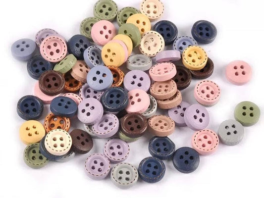 Wooden buttons 10 mm-white