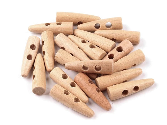 Wooden buttons 10x40 mm