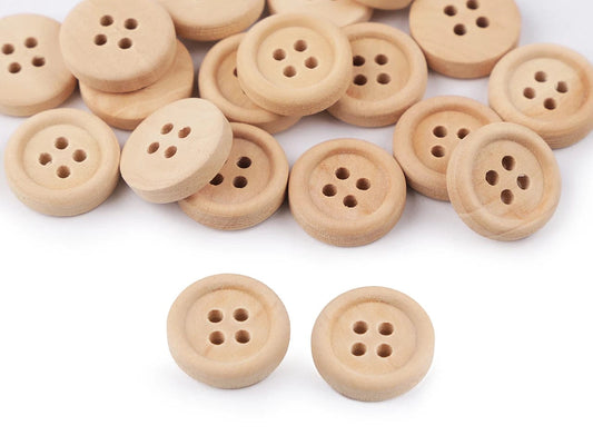 Wooden buttons 15 mm