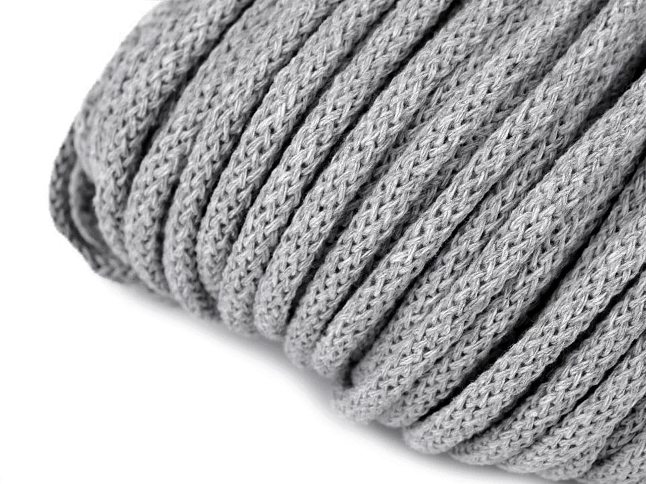 Cordon en coton 5 mm (pack de 10 m) - gris clair