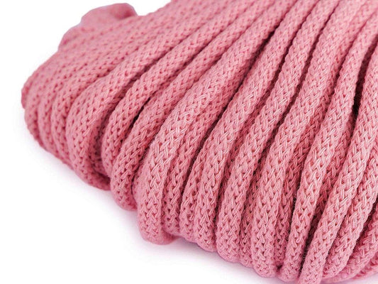 Corde en coton 5 mm (pack de 10 m) - rose vif