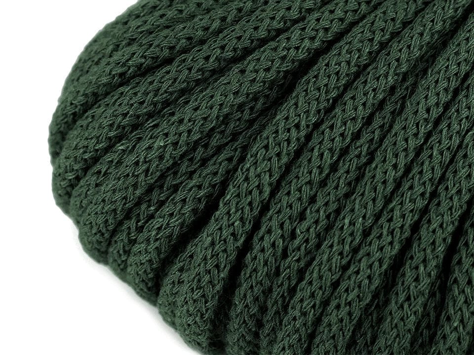Corde en coton 5 mm (lot de 10 m) - vert sapin