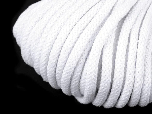 Corde en coton 5 mm, blanche
