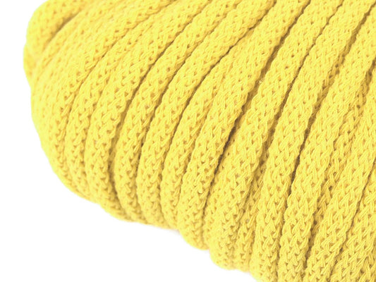 Corde en coton 5 mm jaune clair