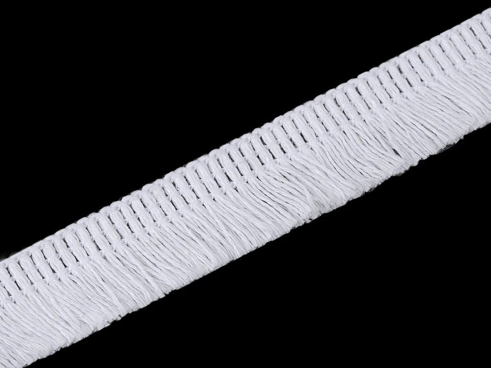 Frange en coton 17 mm-blanche