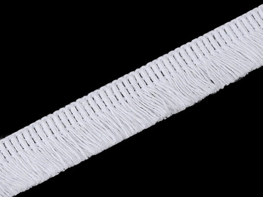 Frange en coton 17 mm-blanche